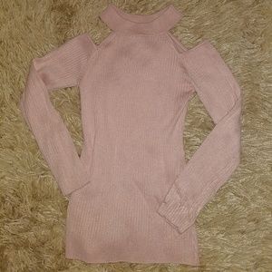 Cold shoulder sweater